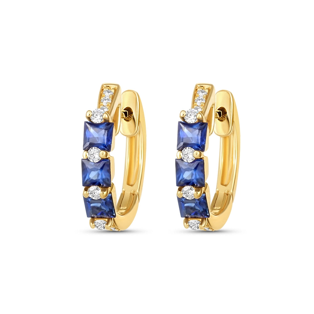 Earrings Earrings in Yellow Gold containing Multi-gemstone, Diamond, Sapphire 465824