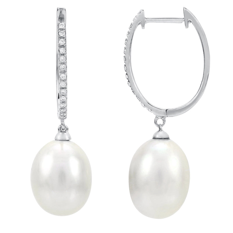 Earrings Earrings in White Gold containing Diamond, Pearl 465828