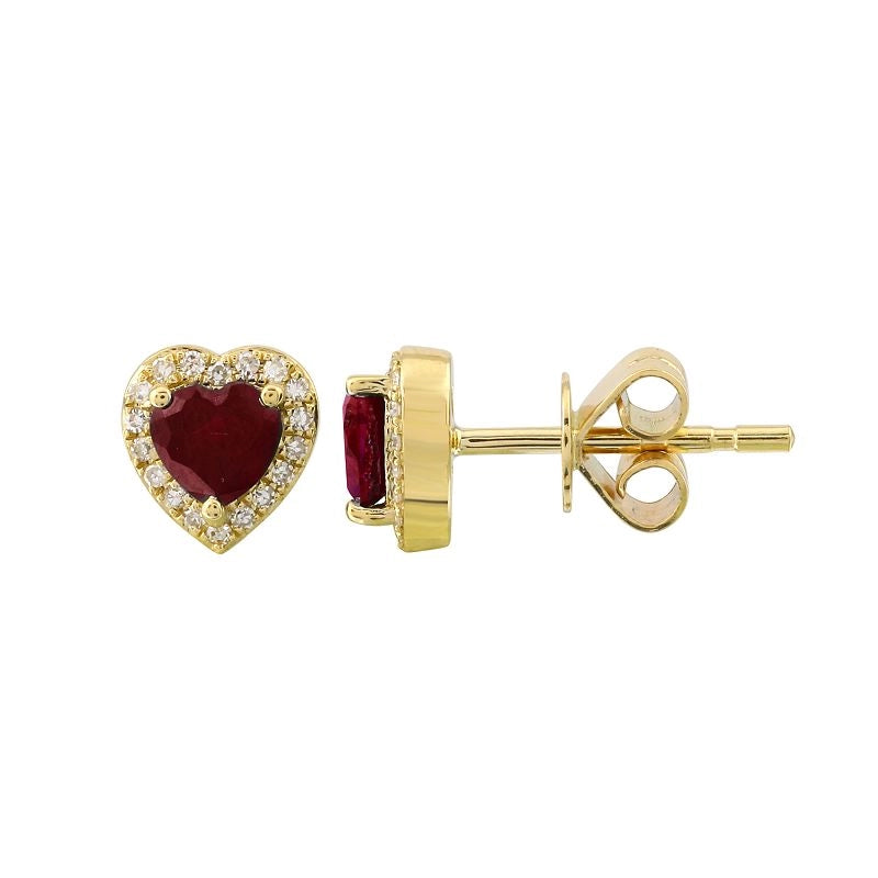 Earrings Earrings in Yellow Gold containing Multi-gemstone, Diamond, Ruby 465829