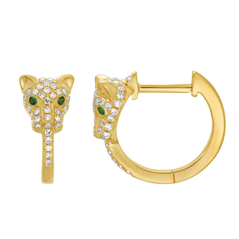 Earrings Earrings in Yellow Gold containing Other, Multi-gemstone, Diamond 465832