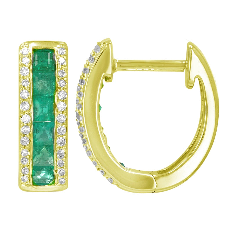 Earrings Earrings in Yellow Gold containing Multi-gemstone, Diamond, Emerald 465840