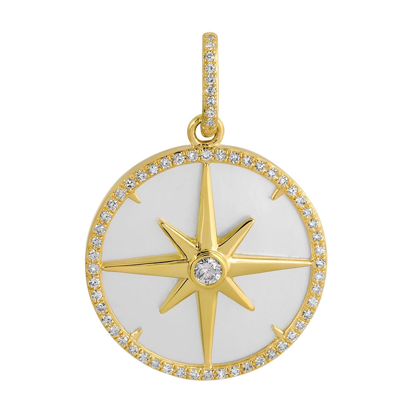 Pendants Pendants in Yellow Gold containing Mother of pearl, Multi-gemstone, Diamond 465844