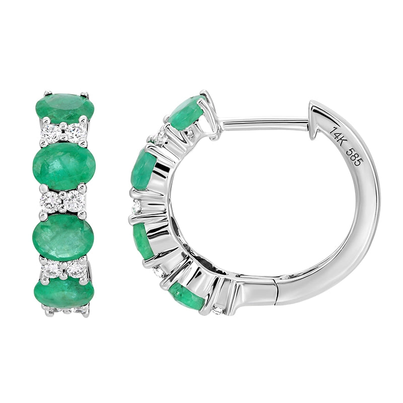 Earrings Earrings in White Gold containing Multi-gemstone, Diamond, Emerald 465851
