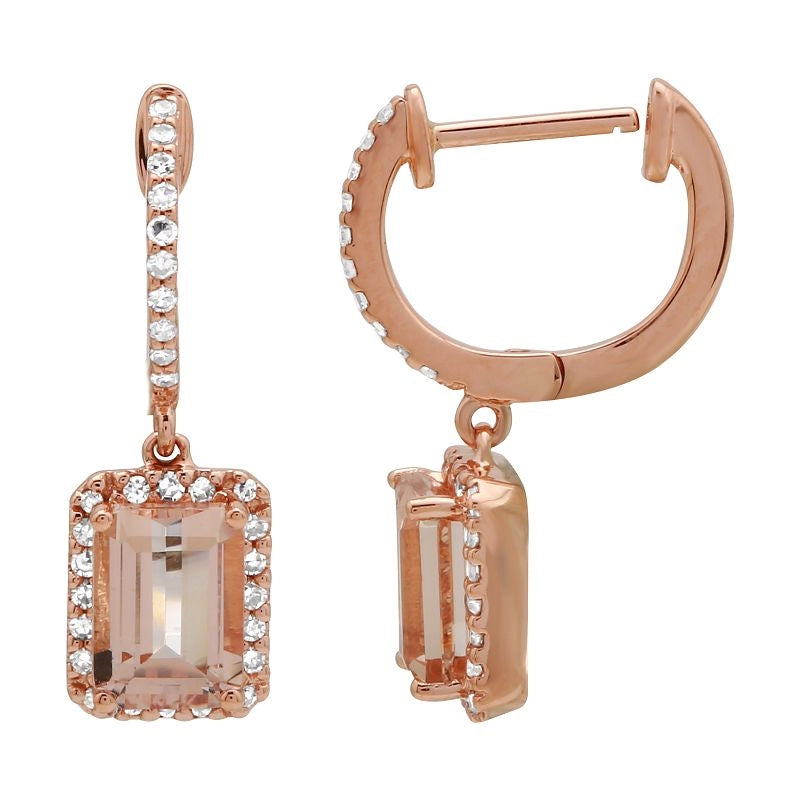 Earrings Earrings in Rose Gold containing Multi-gemstone, Diamond, Morganite 465852