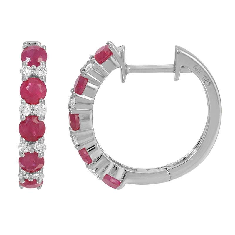 Earrings Earrings in White Gold containing Multi-gemstone, Diamond, Ruby 465853