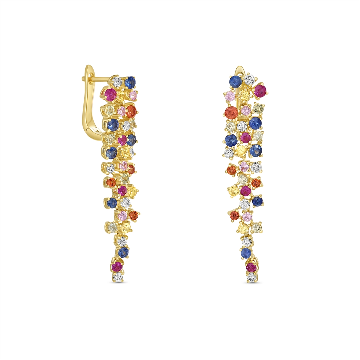 Earrings Earrings in Yellow Gold containing Other, Multi-gemstone, Diamond, Sapphire 465860