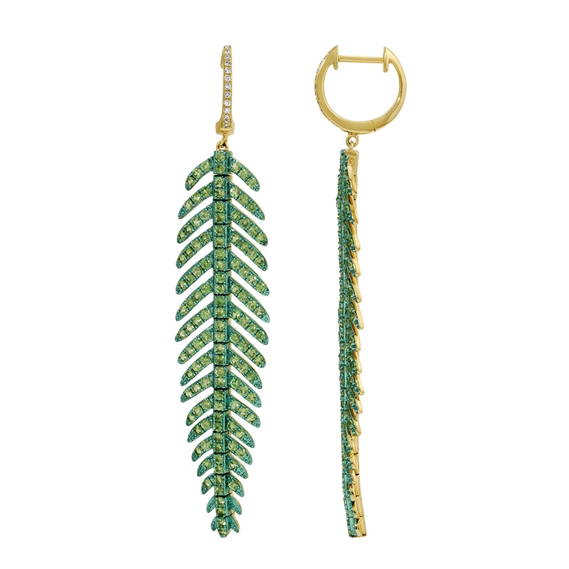 Earrings Earrings in Yellow Gold containing Other, Multi-gemstone, Diamond 465863