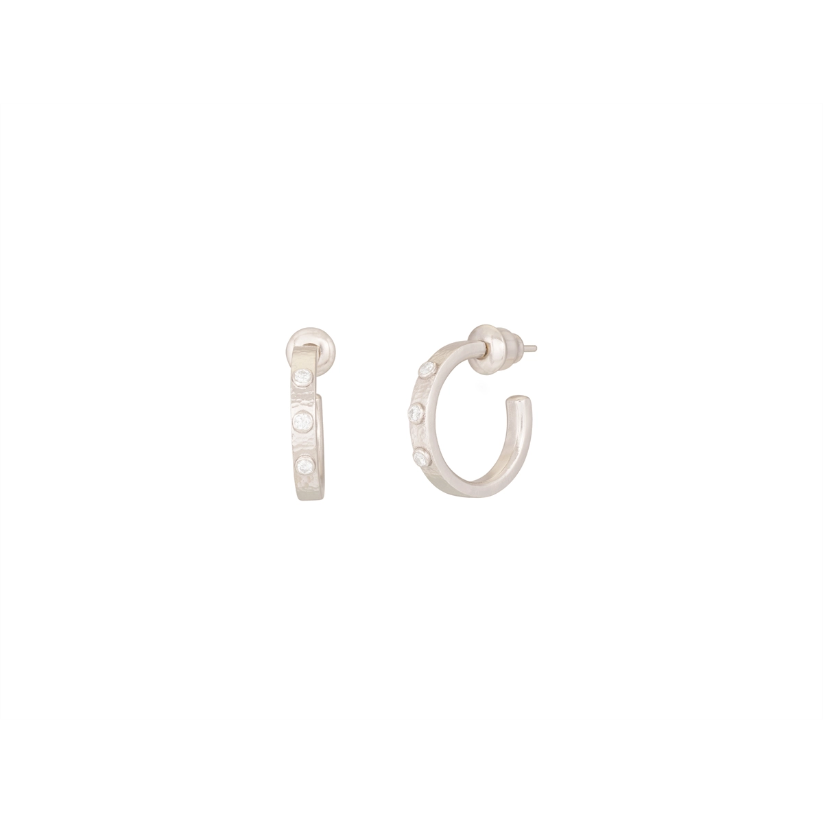 Gurhan Earrings in Silver containing Diamond CNE250-M-3DI-SLS