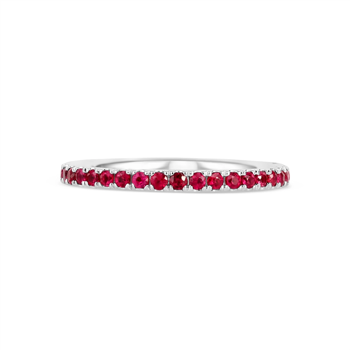 Wedding Bands Rings in White Gold containing Ruby 466060