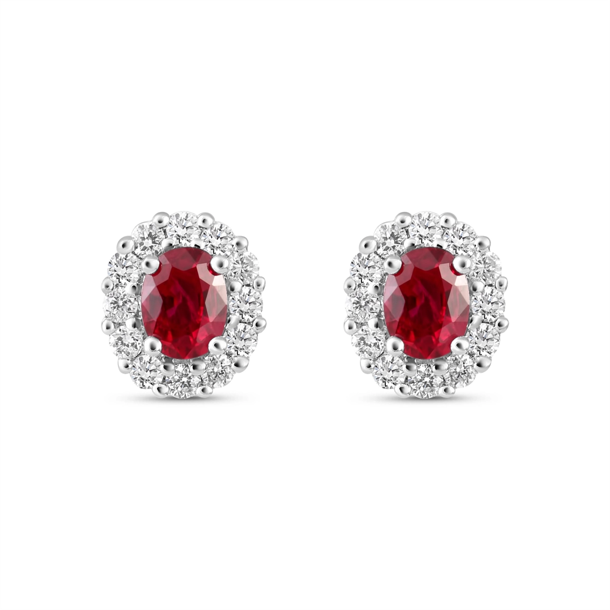 Earrings Earrings in White Gold containing Multi-gemstone, Diamond, Ruby 466077