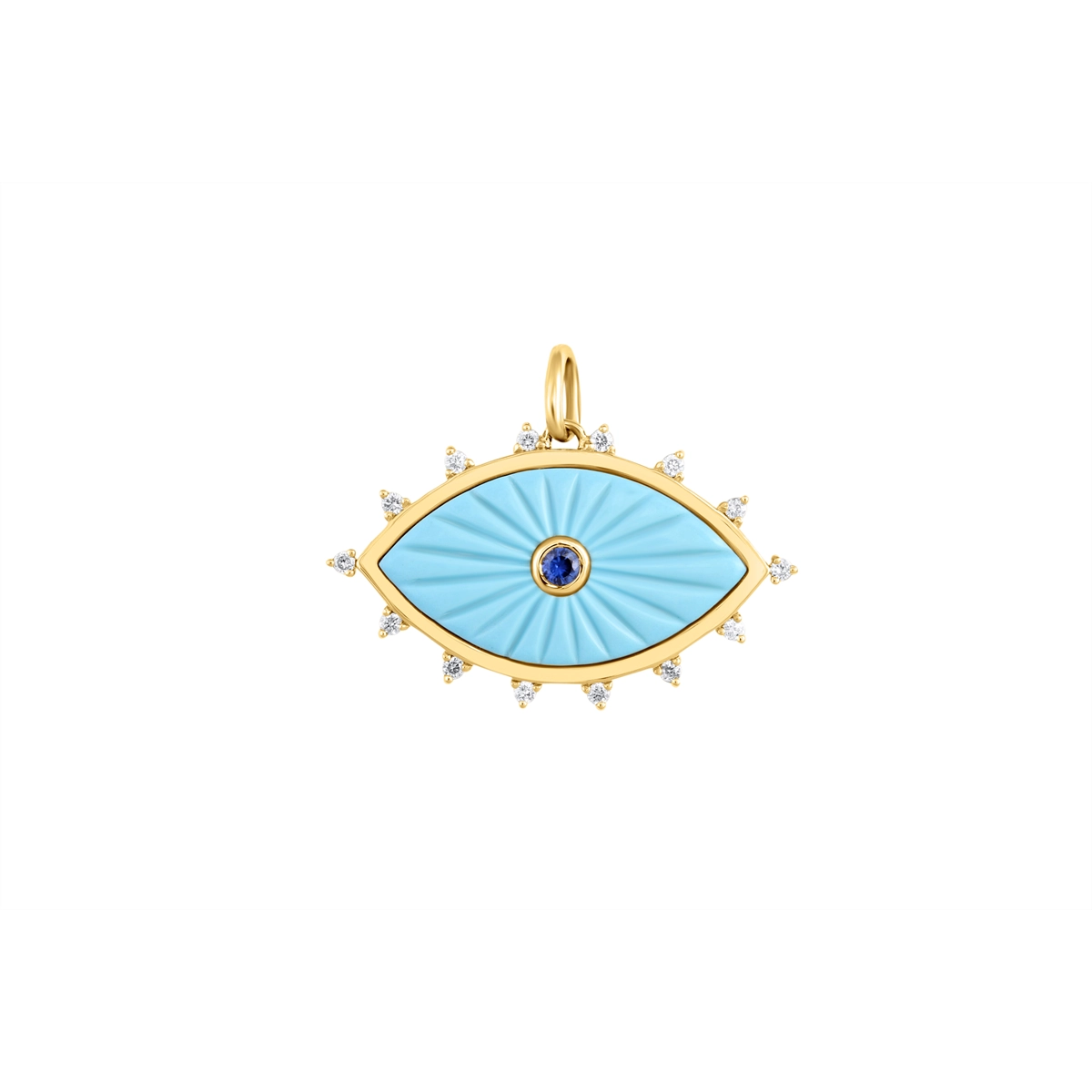 Pendants Pendants in Yellow Gold containing Multi-gemstone, Diamond, Sapphire, Turquoise 466080