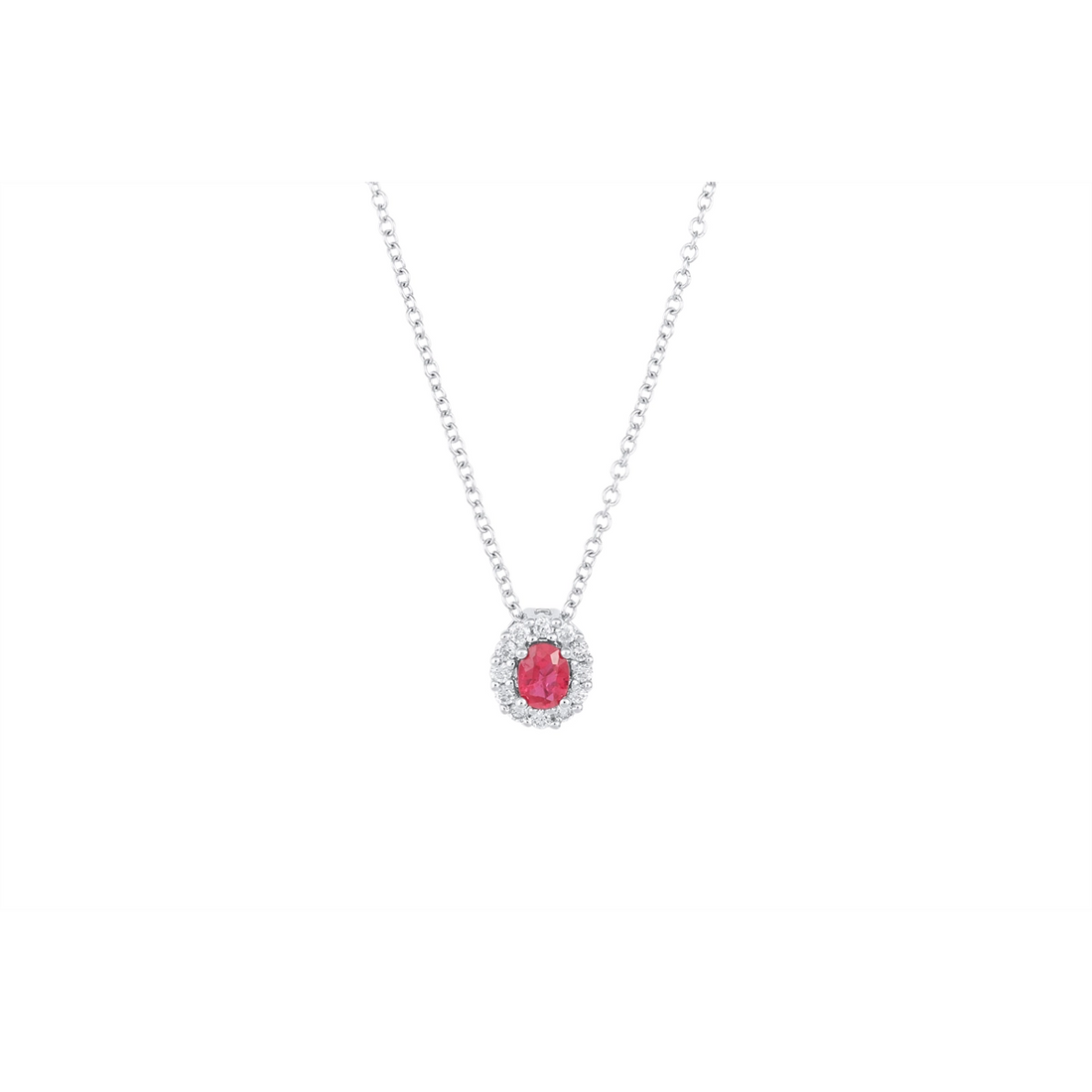 Necklaces Necklaces in White Gold containing Multi-gemstone, Diamond, Ruby 466106