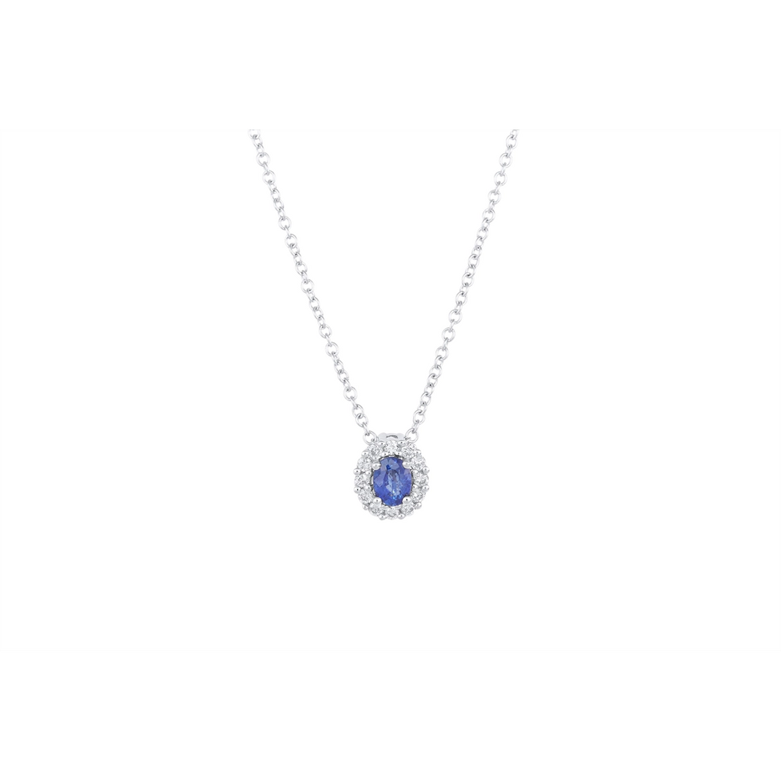 Necklaces Necklaces in White Gold containing Multi-gemstone, Diamond, Sapphire 466108