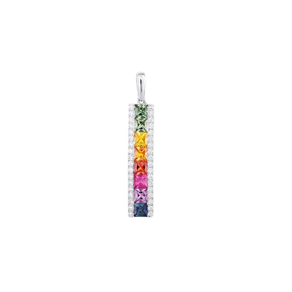 Pendants Pendants in White Gold containing Other, Multi-gemstone, Diamond, Sapphire 466151