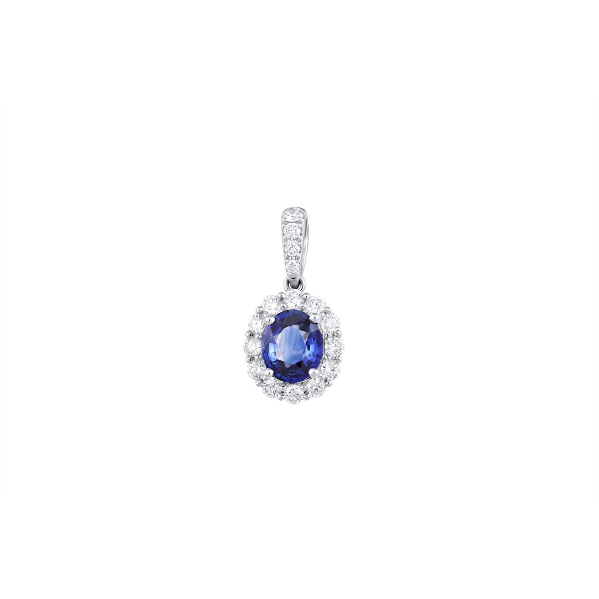 Pendants Pendants in White Gold containing Multi-gemstone, Diamond, Sapphire 466179