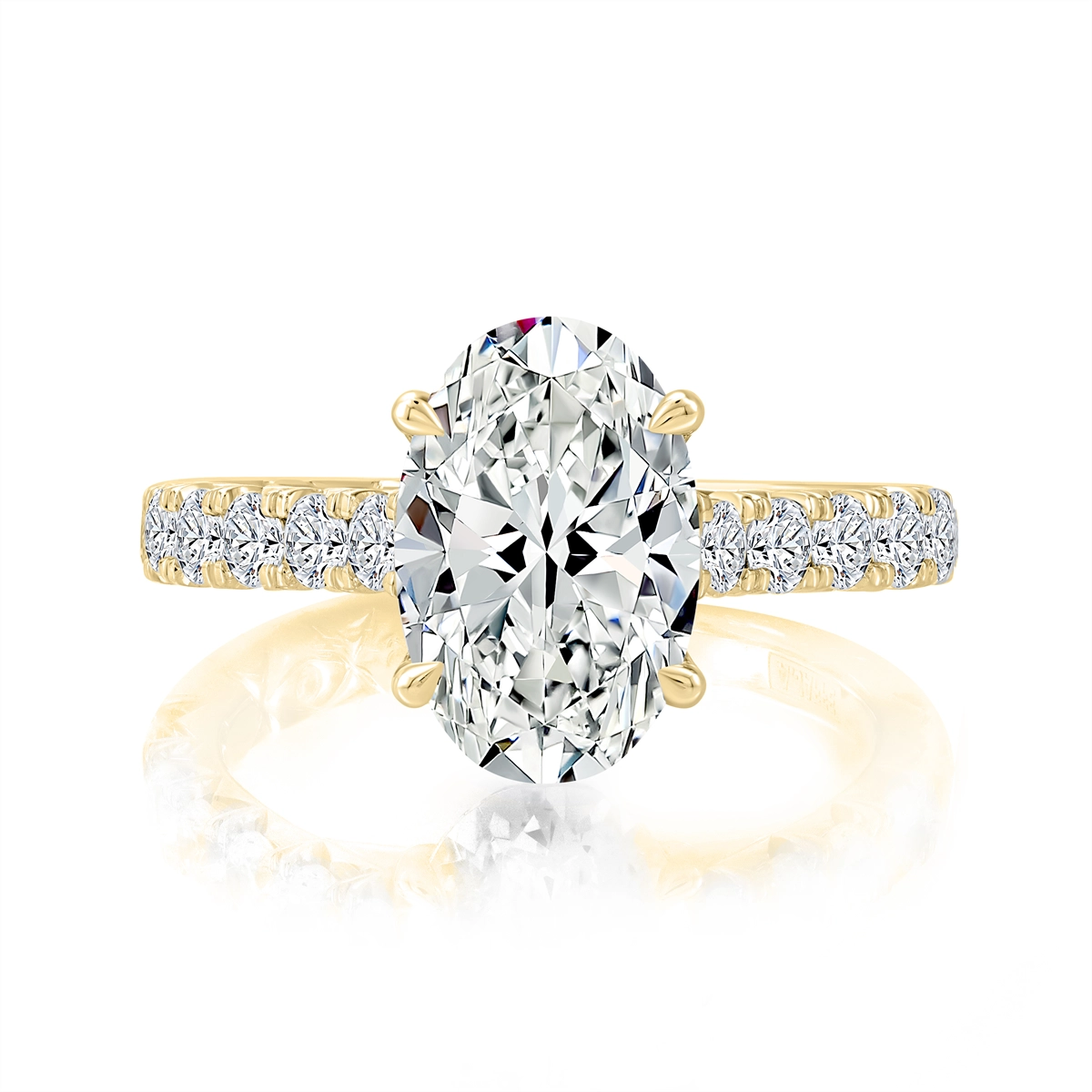 A. Jaffe Engagement Rings in Yellow Gold containing Diamond MECOV3695L/430