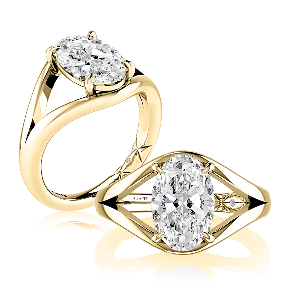 A. Jaffe Engagement Rings in Yellow Gold containing Diamond MECOV4472L/300
