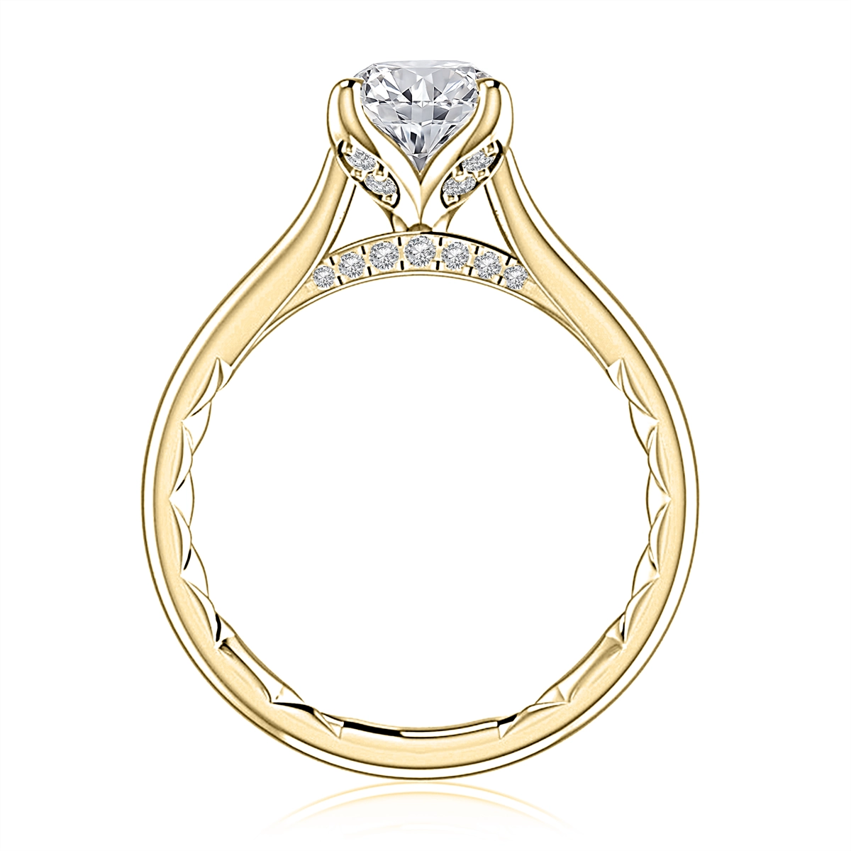A. Jaffe Engagement Rings in Yellow Gold containing Diamond MECCU4293Q/316EL