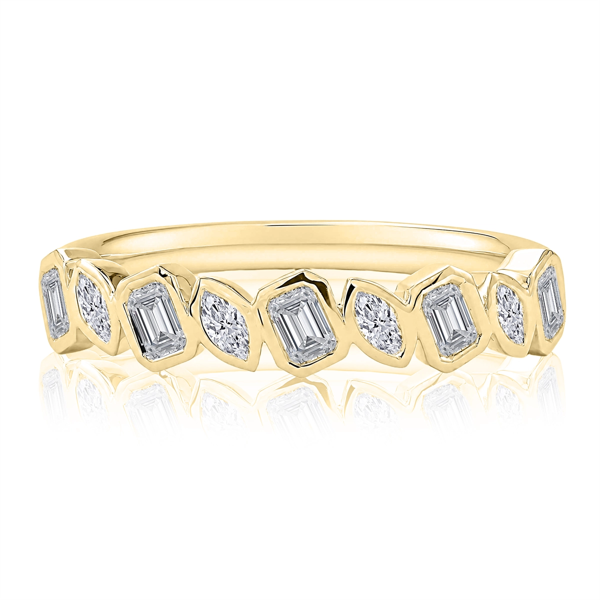 A. Jaffe Wedding Rings in Yellow Gold containing Diamond WRC4541/52
