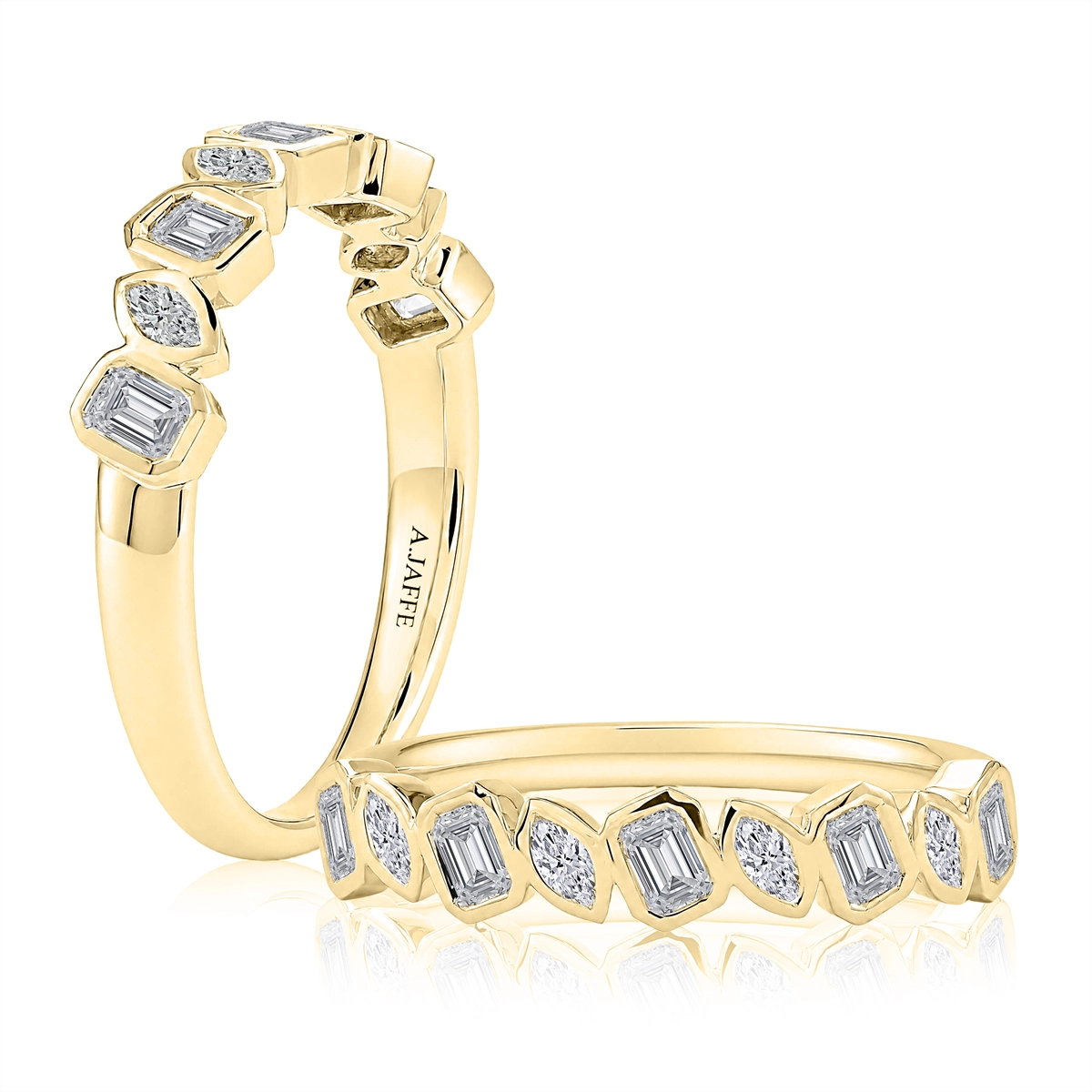 A. Jaffe Wedding Rings in Yellow Gold containing Diamond WRC4541/52