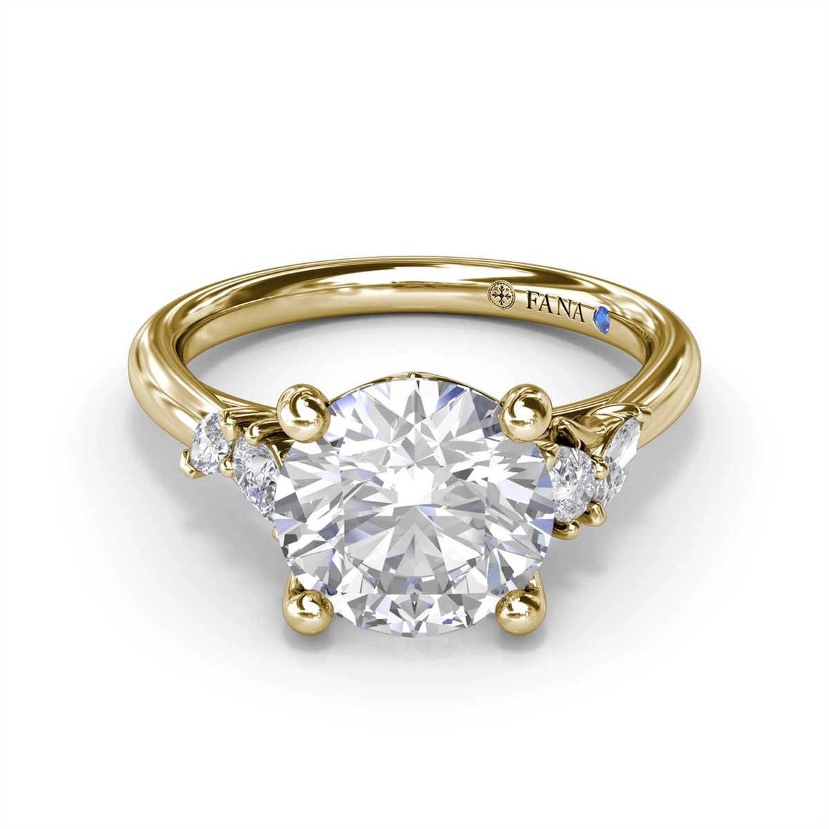 Fana Engagement Rings in Yellow Gold containing Diamond S4406-14KYG-RD
