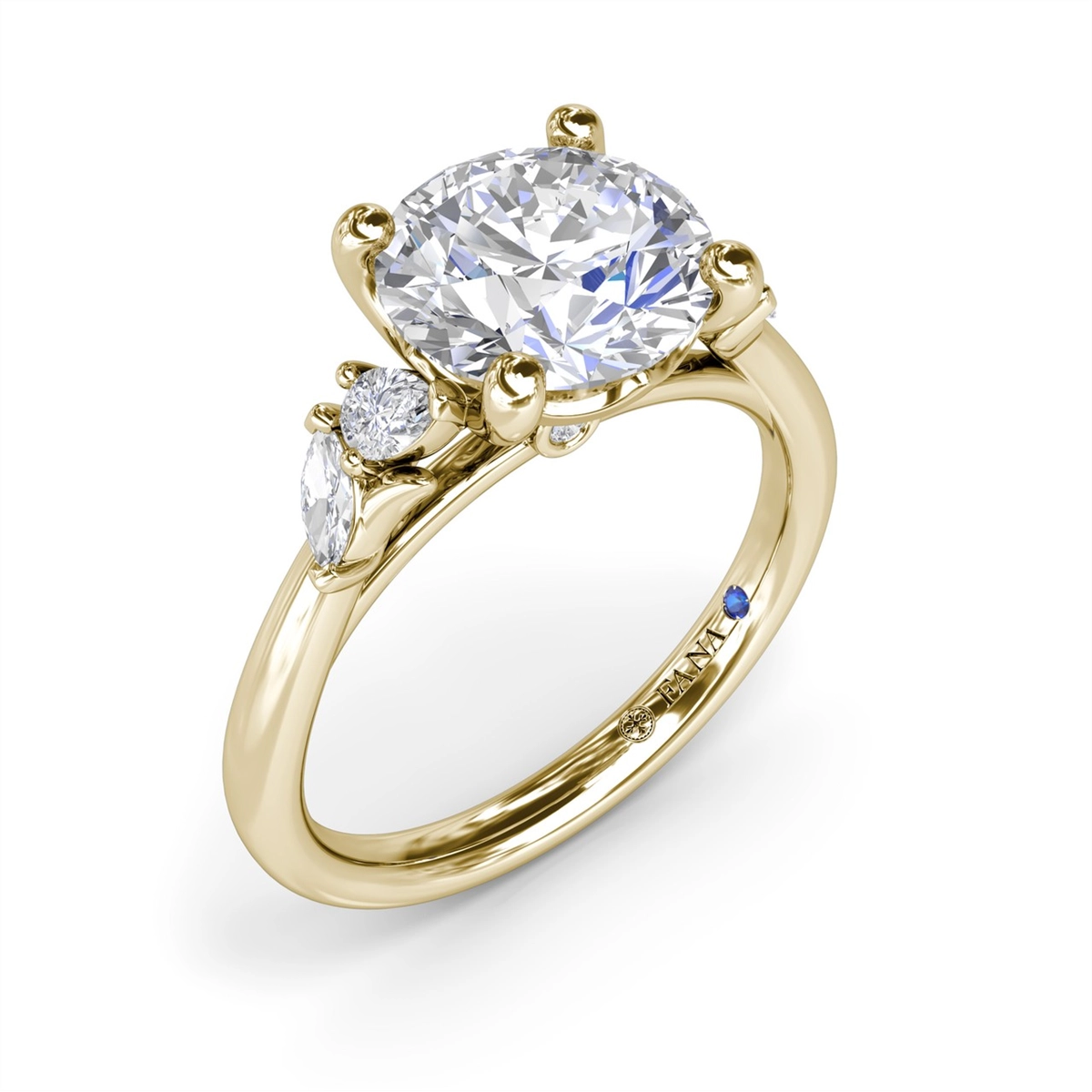 Fana Engagement Rings in Yellow Gold containing Diamond S4406-14KYG-RD