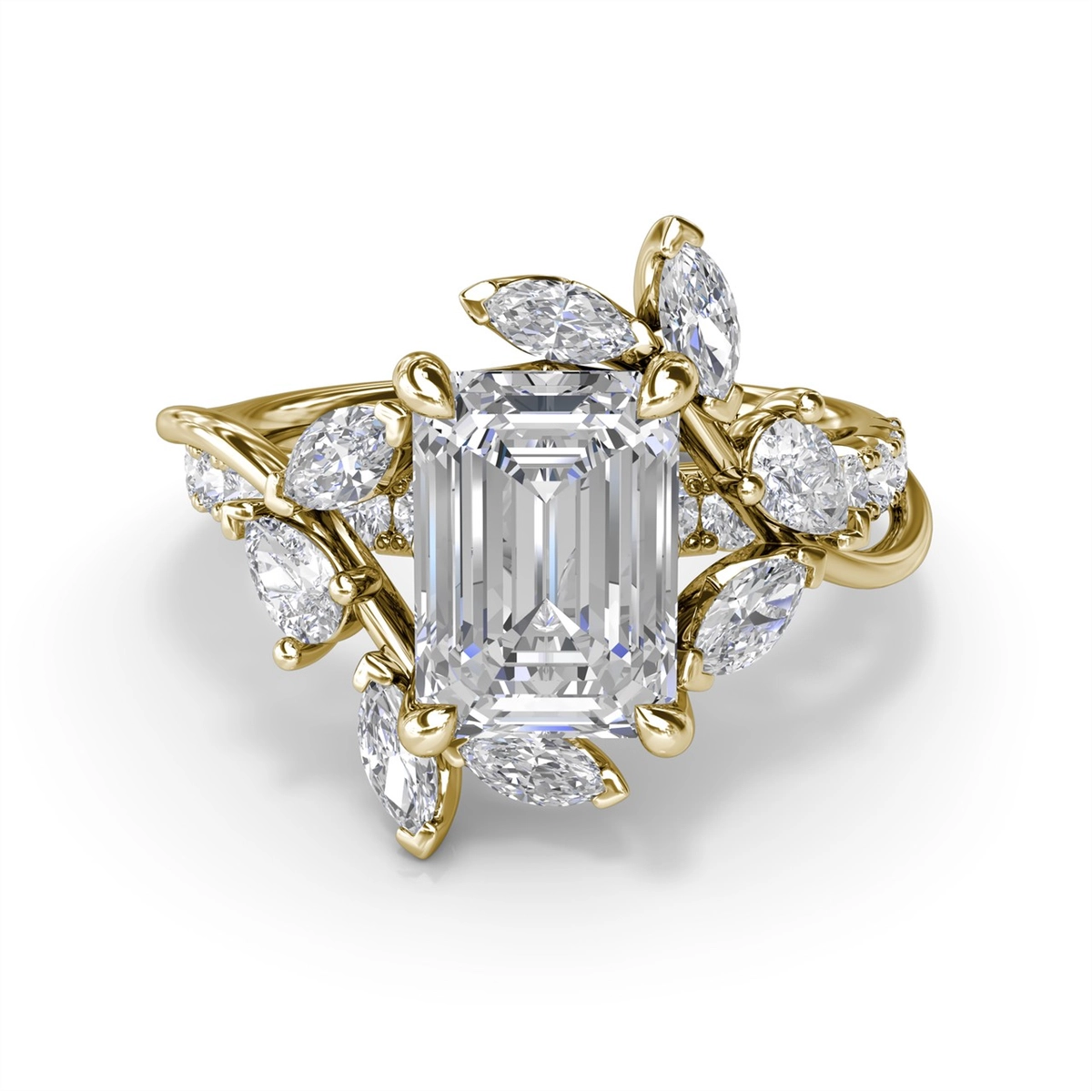 Fana Engagement Rings in Yellow Gold containing Diamond S4410-14KYG-EM
