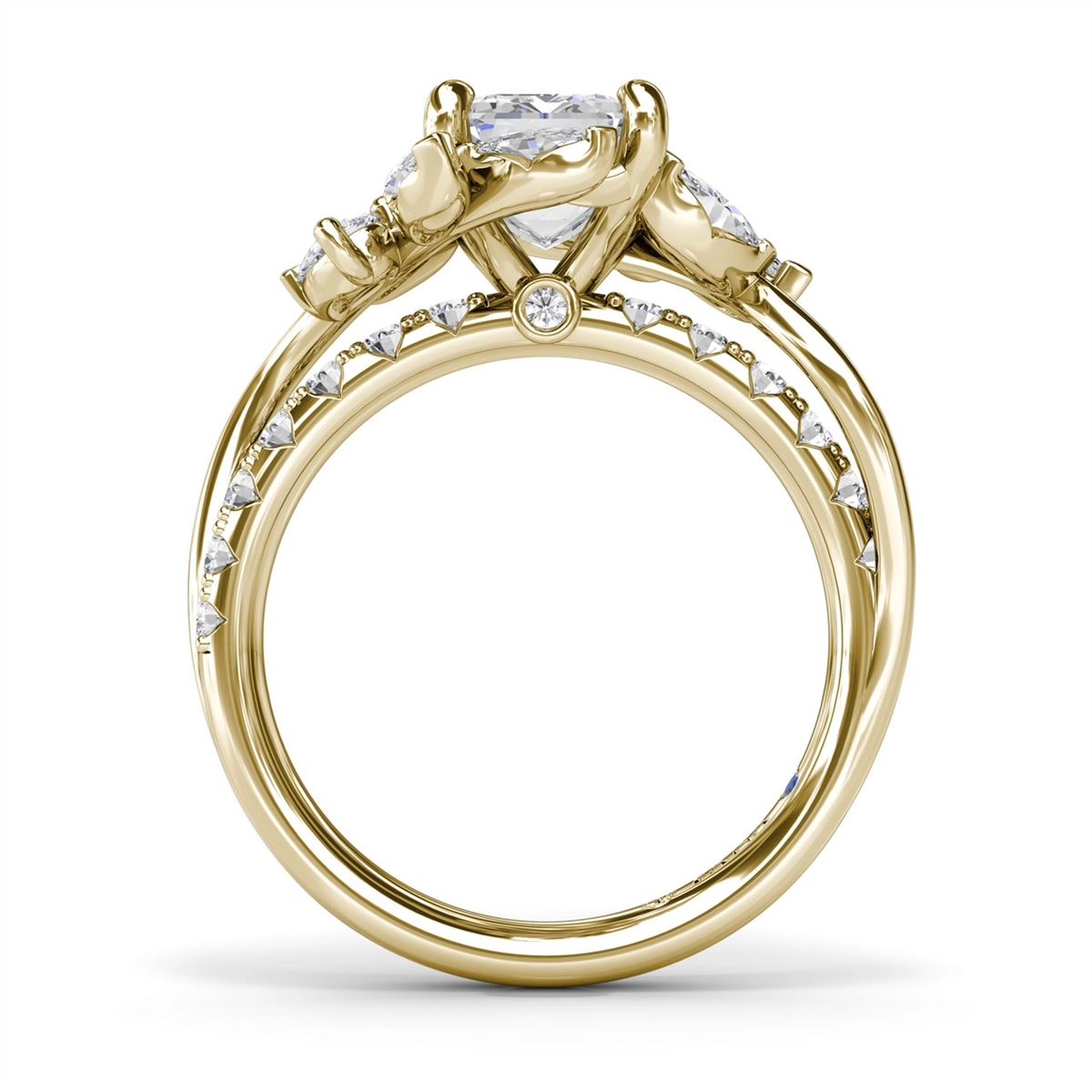 Fana Engagement Rings in Yellow Gold containing Diamond S4410-14KYG-EM