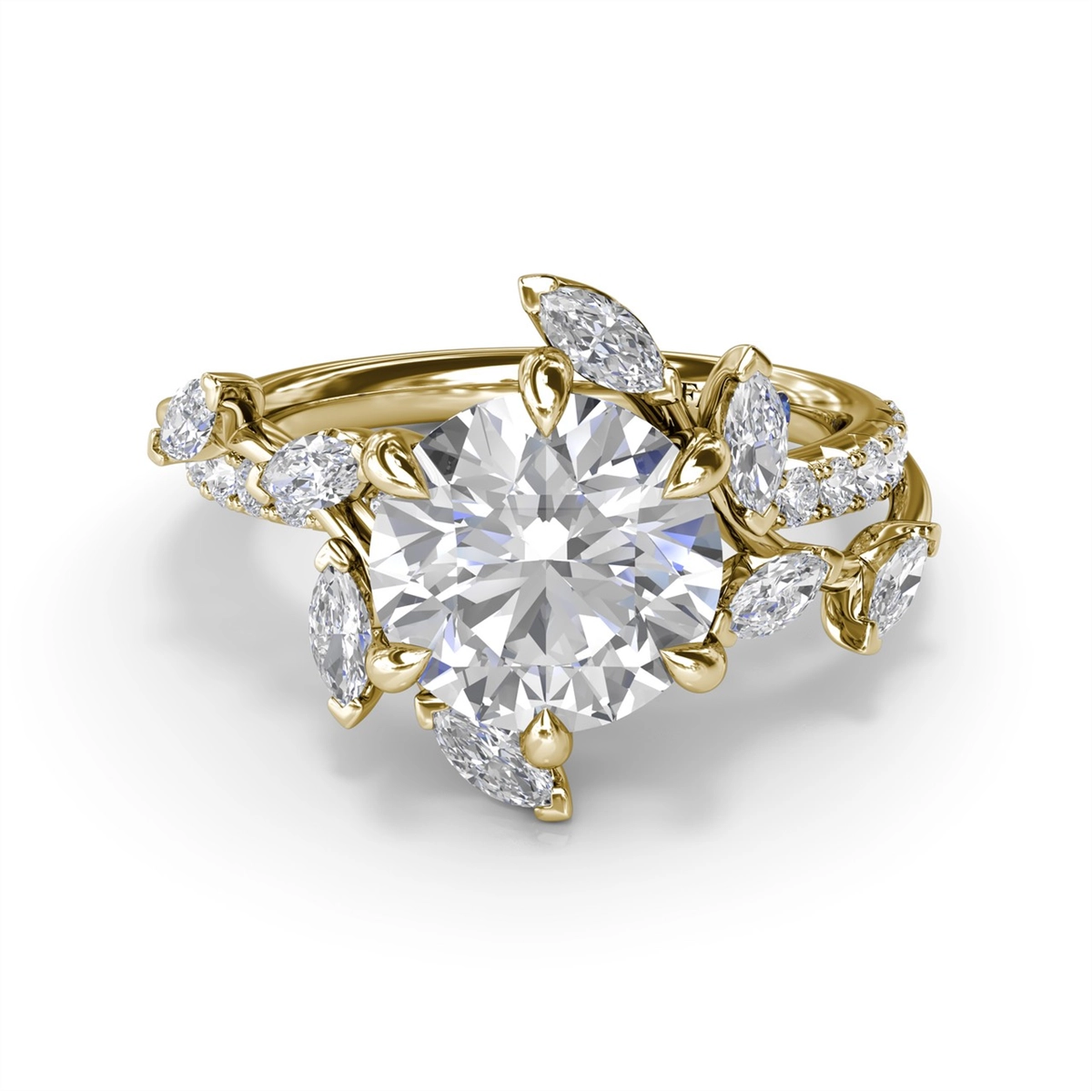 Fana Engagement Rings in Yellow Gold containing Diamond S4412-14KYG-RD
