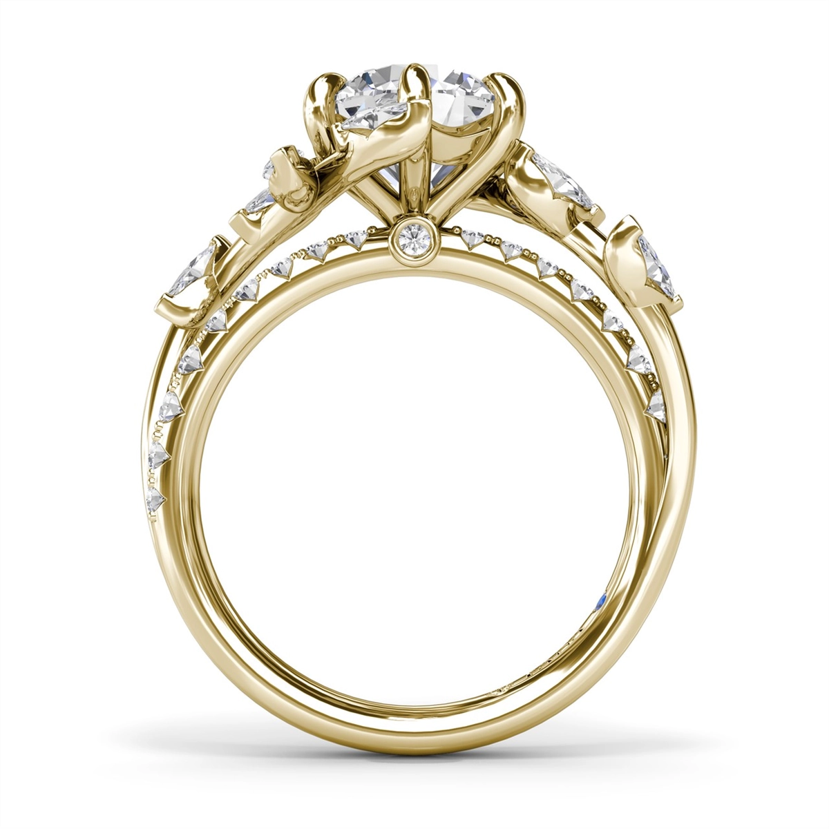 Fana Engagement Rings in Yellow Gold containing Diamond S4412-14KYG-RD