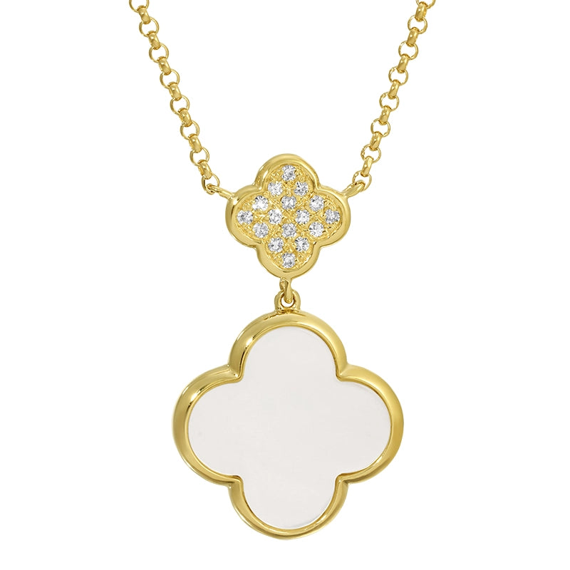 Necklaces Necklaces in Yellow Gold containing Mother of pearl, Multi-gemstone, Diamond 466461