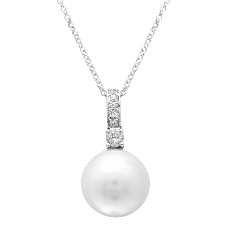 Necklaces Necklaces in White Gold containing Diamond, Pearl 466484