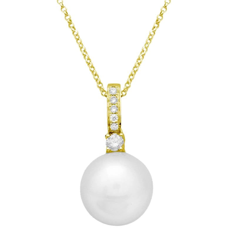 Necklaces Necklaces in Yellow Gold containing Diamond, Pearl 466485
