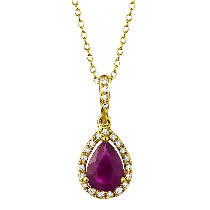 Necklaces Necklaces in Yellow Gold containing Multi-gemstone, Diamond, Ruby 466489