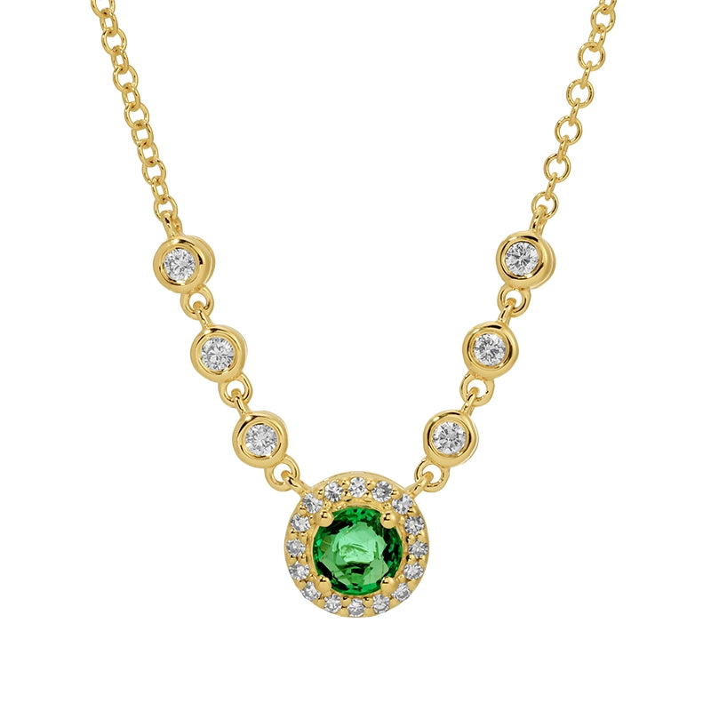 Necklaces Necklaces in Yellow Gold containing Multi-gemstone, Diamond, Emerald 466490