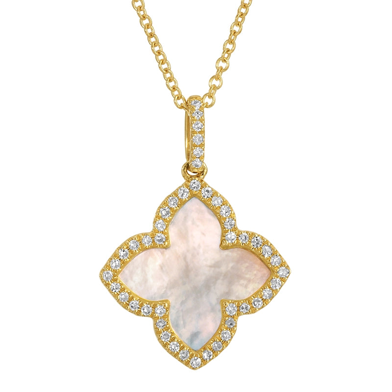 Necklaces Necklaces in Yellow Gold containing Mother of pearl, Multi-gemstone, Diamond 466494