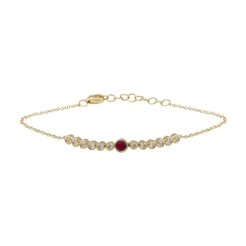 Bracelets Bracelets in Yellow Gold containing Multi-gemstone, Diamond, Ruby 466497