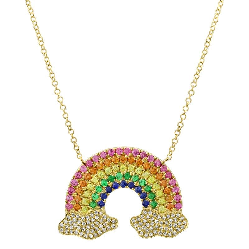 Necklaces Necklaces in Yellow Gold containing Other, Multi-gemstone, Diamond, Sapphire 466502