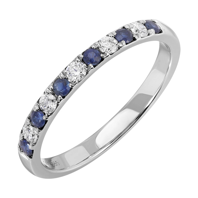 Wedding Bands Wedding Rings in White Gold containing Multi-gemstone, Diamond, Sapphire 466584