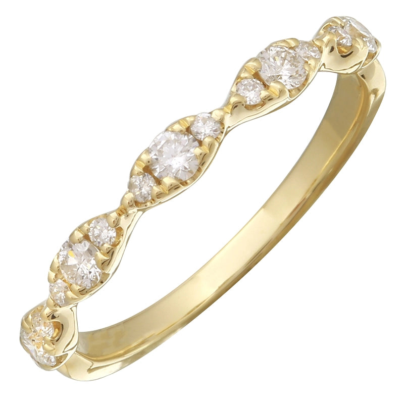 Wedding Bands Wedding Rings in Yellow Gold containing Diamond 466593