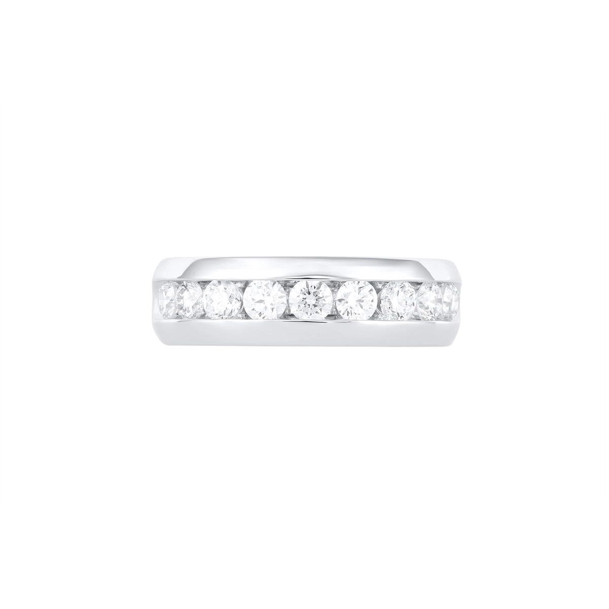 Mens Bands Wedding Rings in Platinum/Palladium containing Diamond 466727