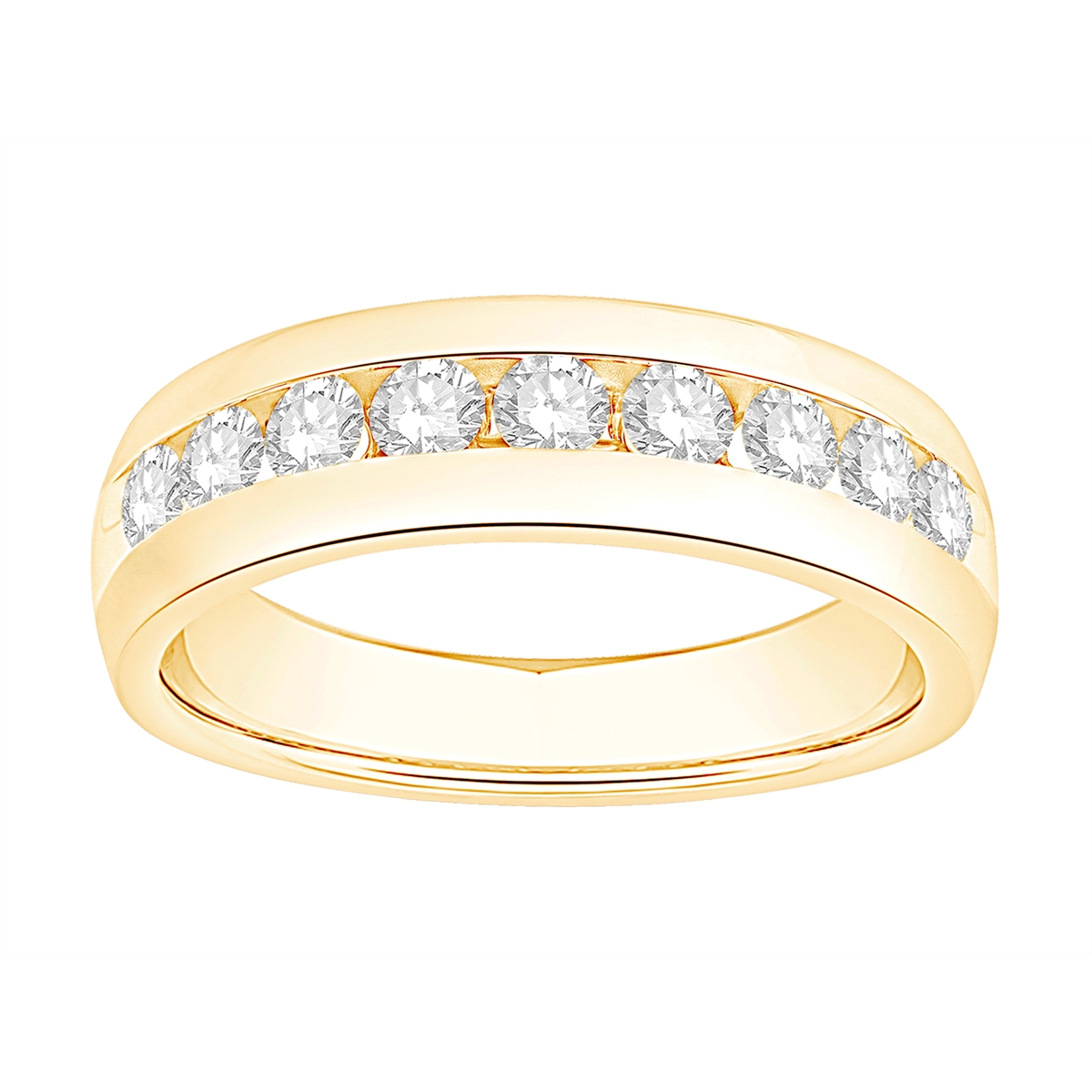 Mens Bands Wedding Rings in Yellow Gold containing Diamond 466728