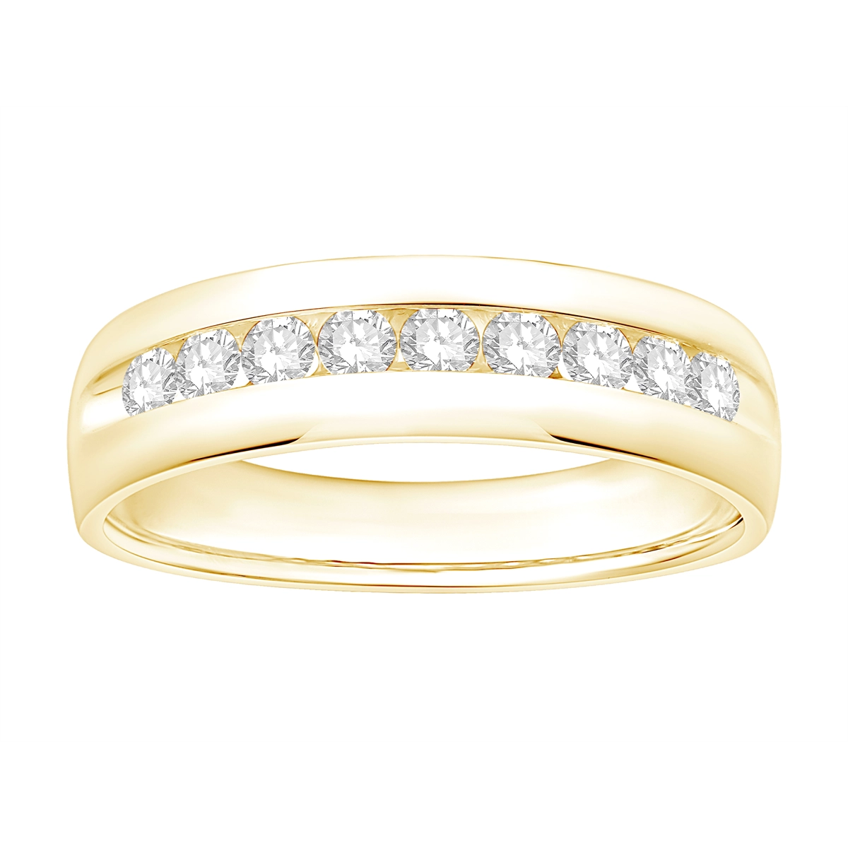 Mens Bands Wedding Rings in Yellow Gold containing Diamond 466729