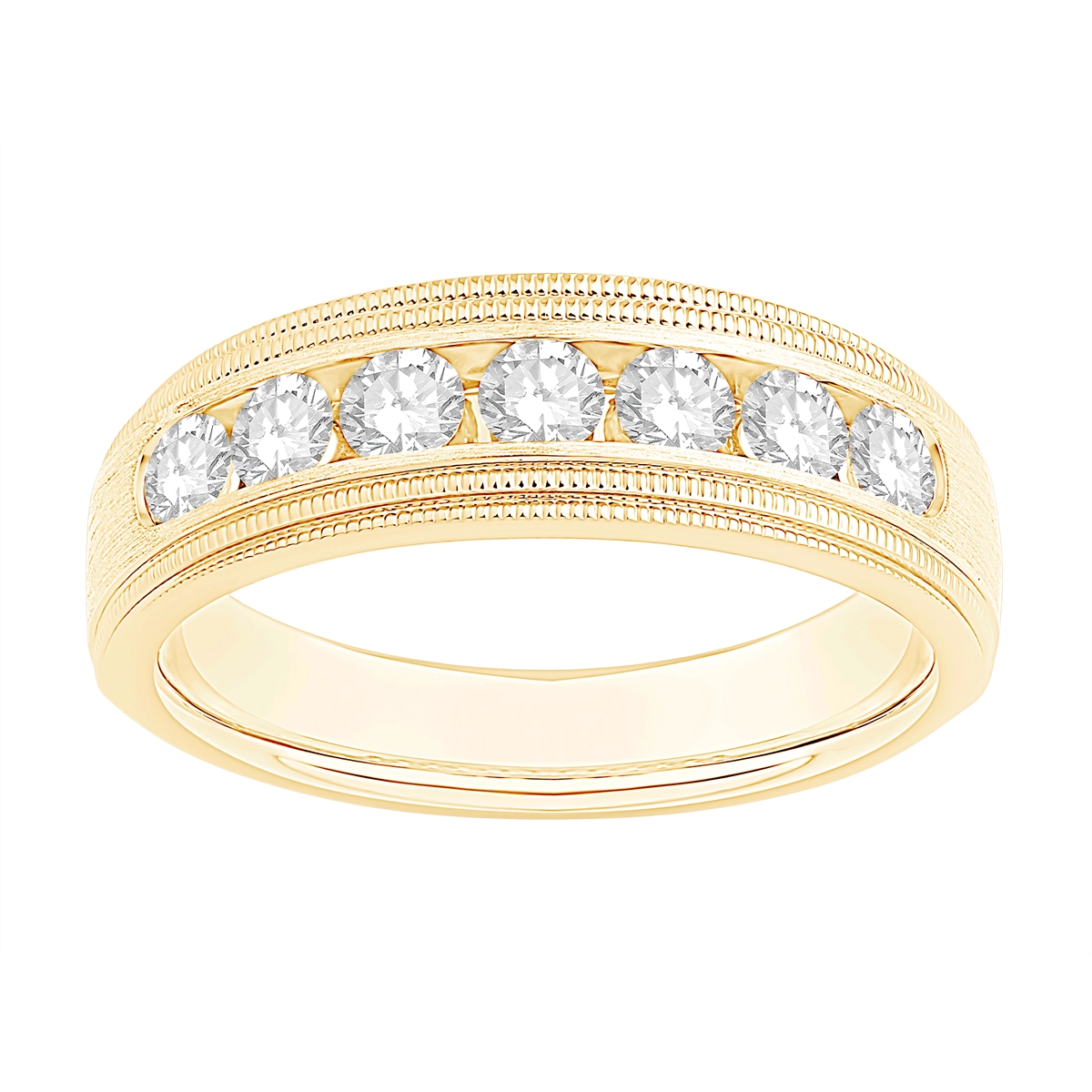 Mens Bands Wedding Rings in Yellow Gold containing Diamond 466730
