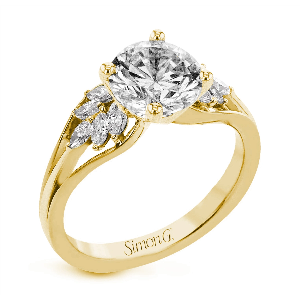 Simon G Engagement Rings in Yellow Gold containing Diamond LR2987-14KY