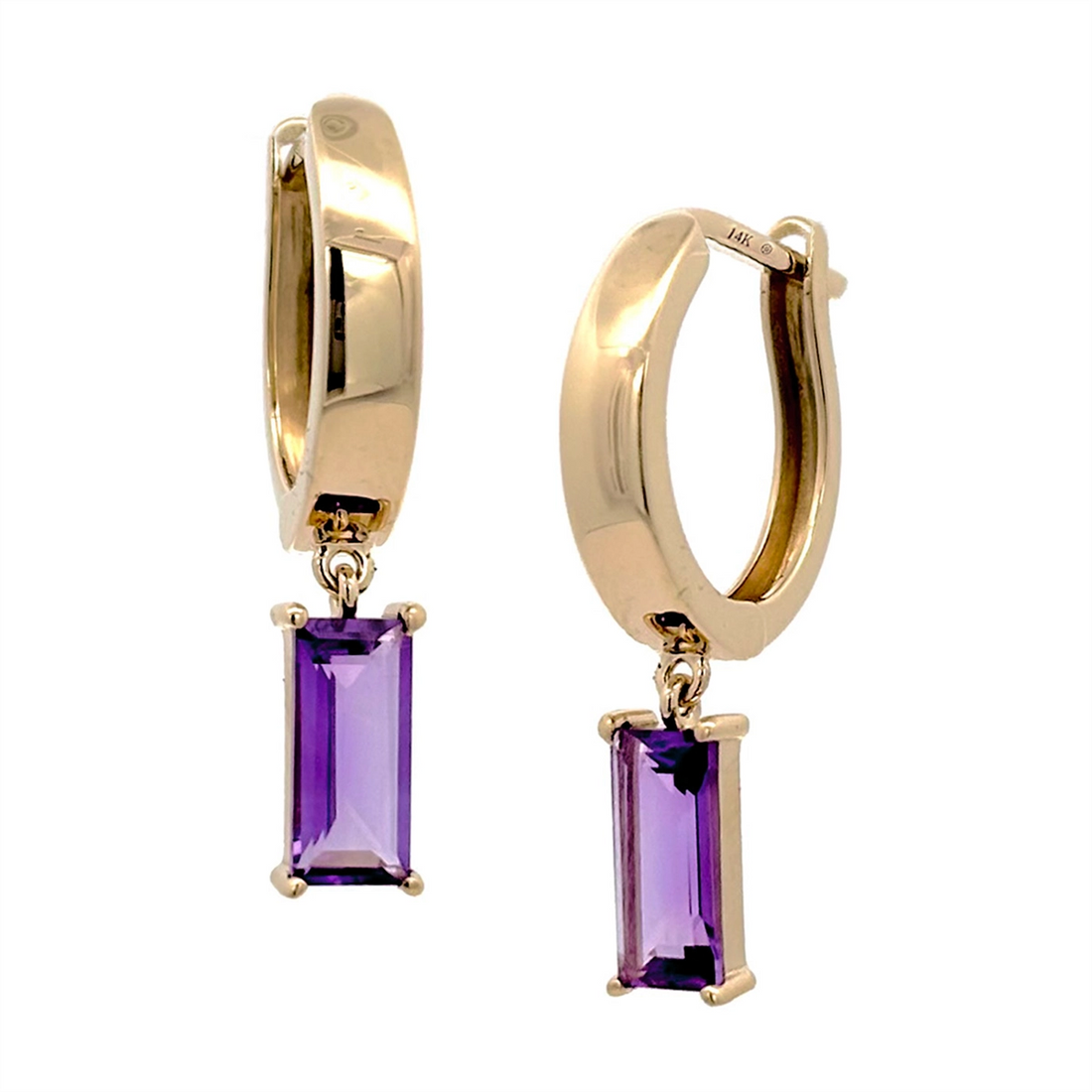 Earrings Earrings in Yellow Gold containing Amethyst 466828