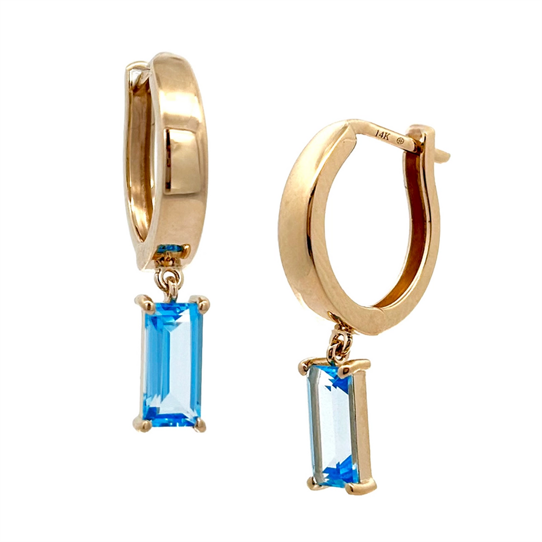 Earrings Earrings in Yellow Gold containing Blue topaz  466829