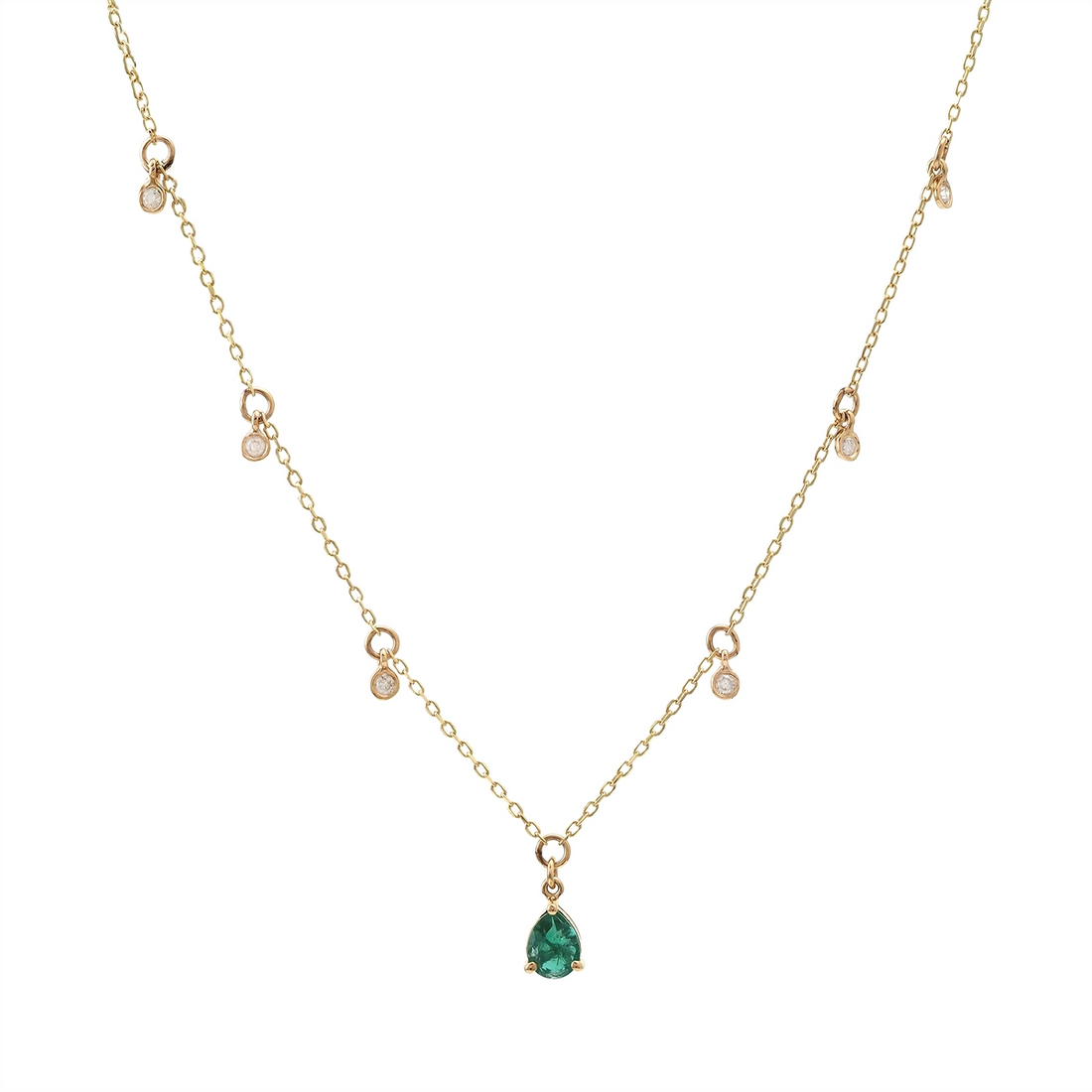 Necklaces Necklaces in Yellow Gold containing Multi-gemstone, Diamond, Emerald 466845