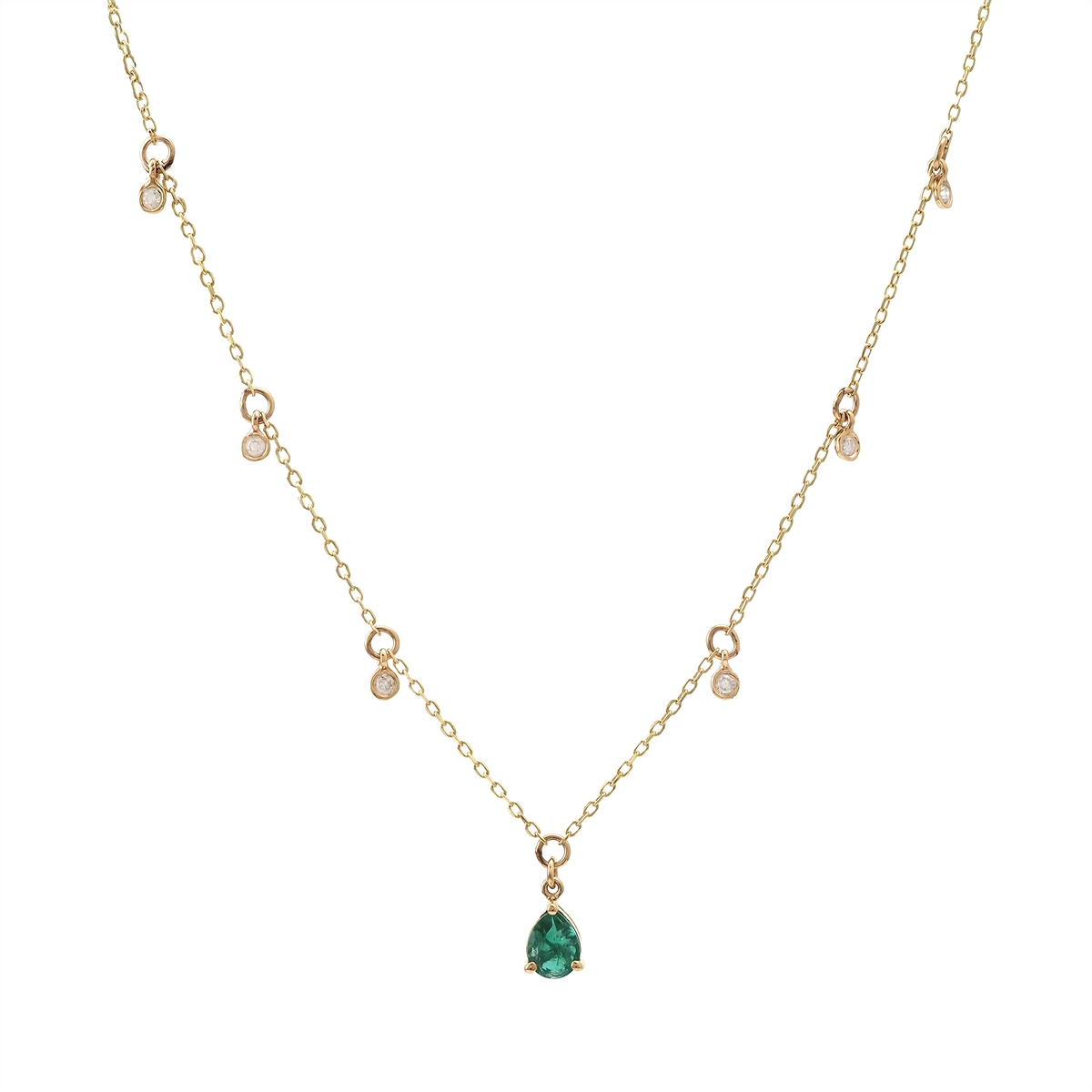 Necklaces Necklaces in Yellow Gold containing Multi-gemstone, Diamond, Emerald 466845