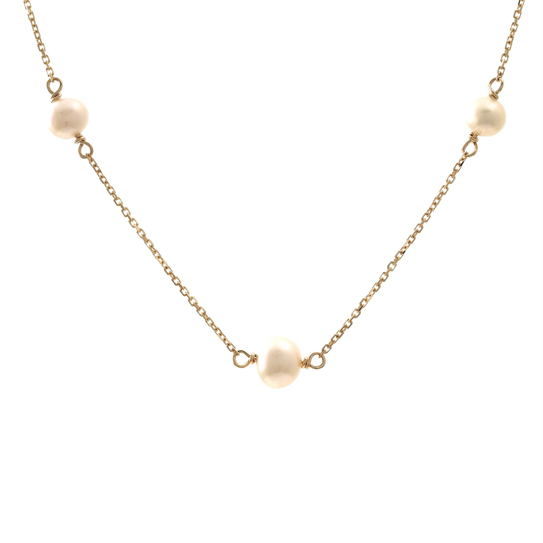 Necklaces Necklaces in Yellow Gold containing Pearl 466848